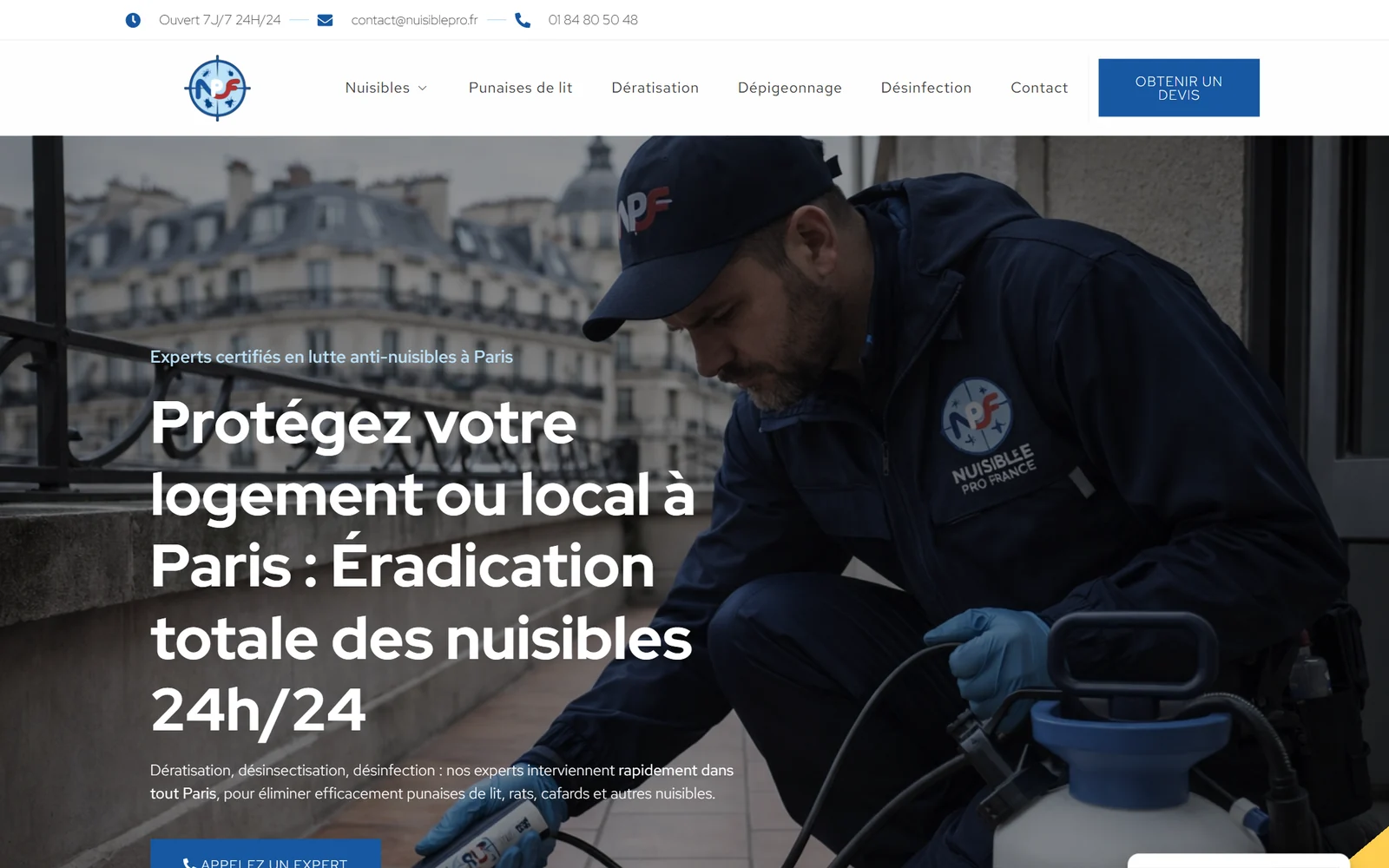 Capture du projet Nuisible Pro