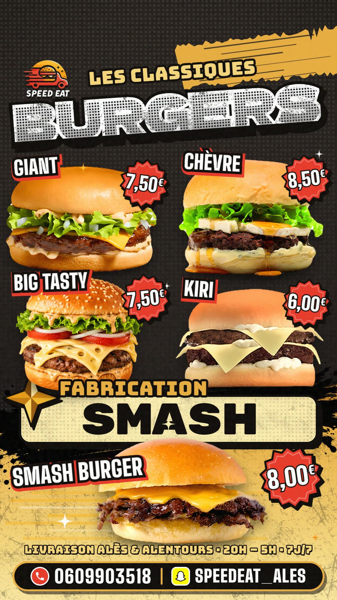 Speed Eat : nouveau menu