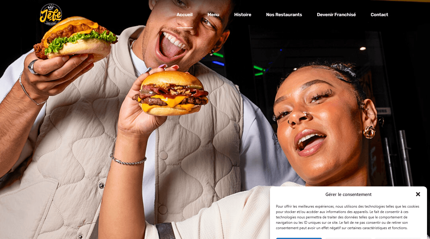 Capture du projet Jefe Burger