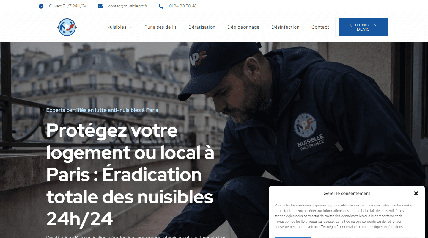 Capture du projet Nuisible Pro