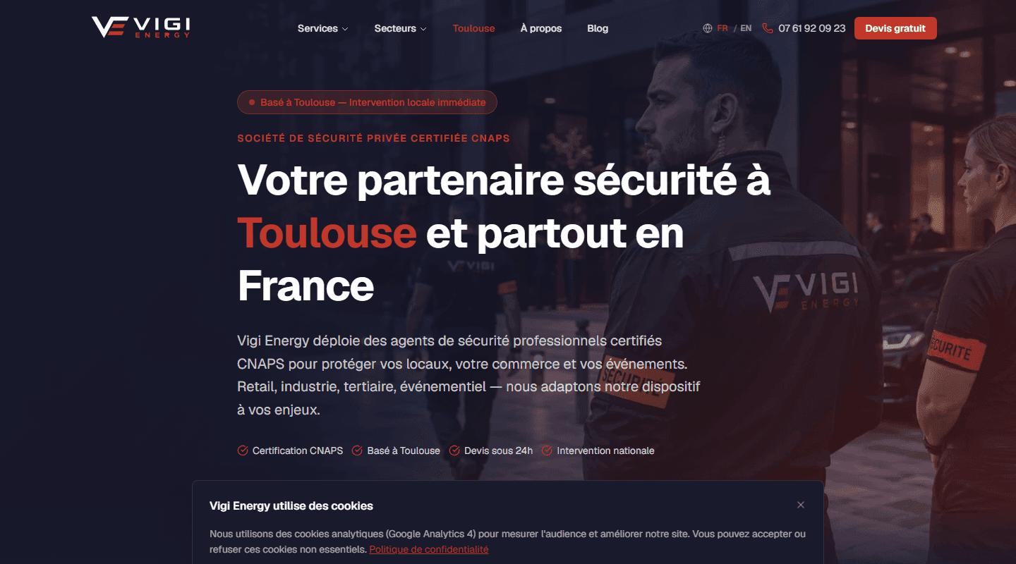 Capture du projet Vigi Energy